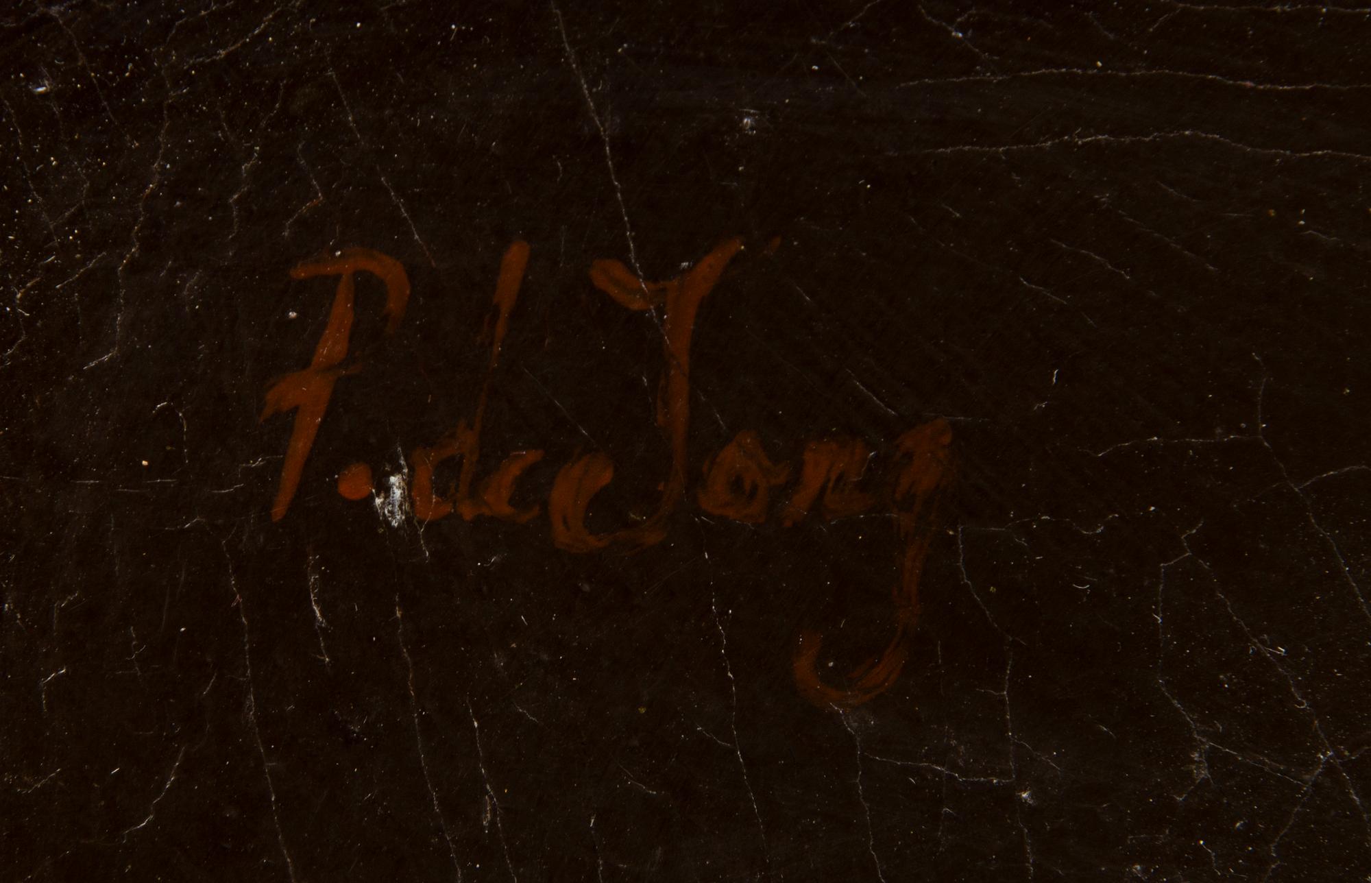 Unknown artist, oil on canvas, signed P. de Jong, early 20th century.