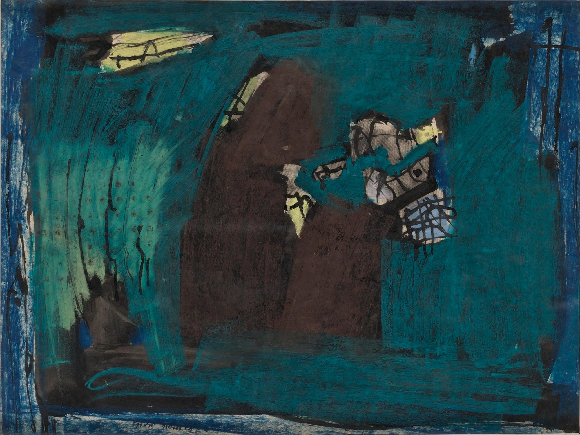 ENDRE NEMES, blandteknik. Sign och dat -61.