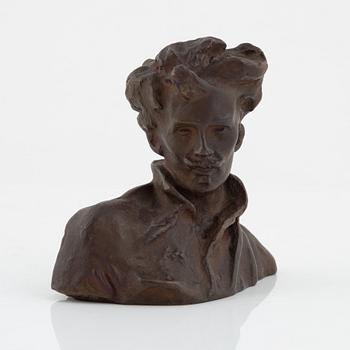 Carl Eldh, sculpture, bronze, signed. Height 9 cm.