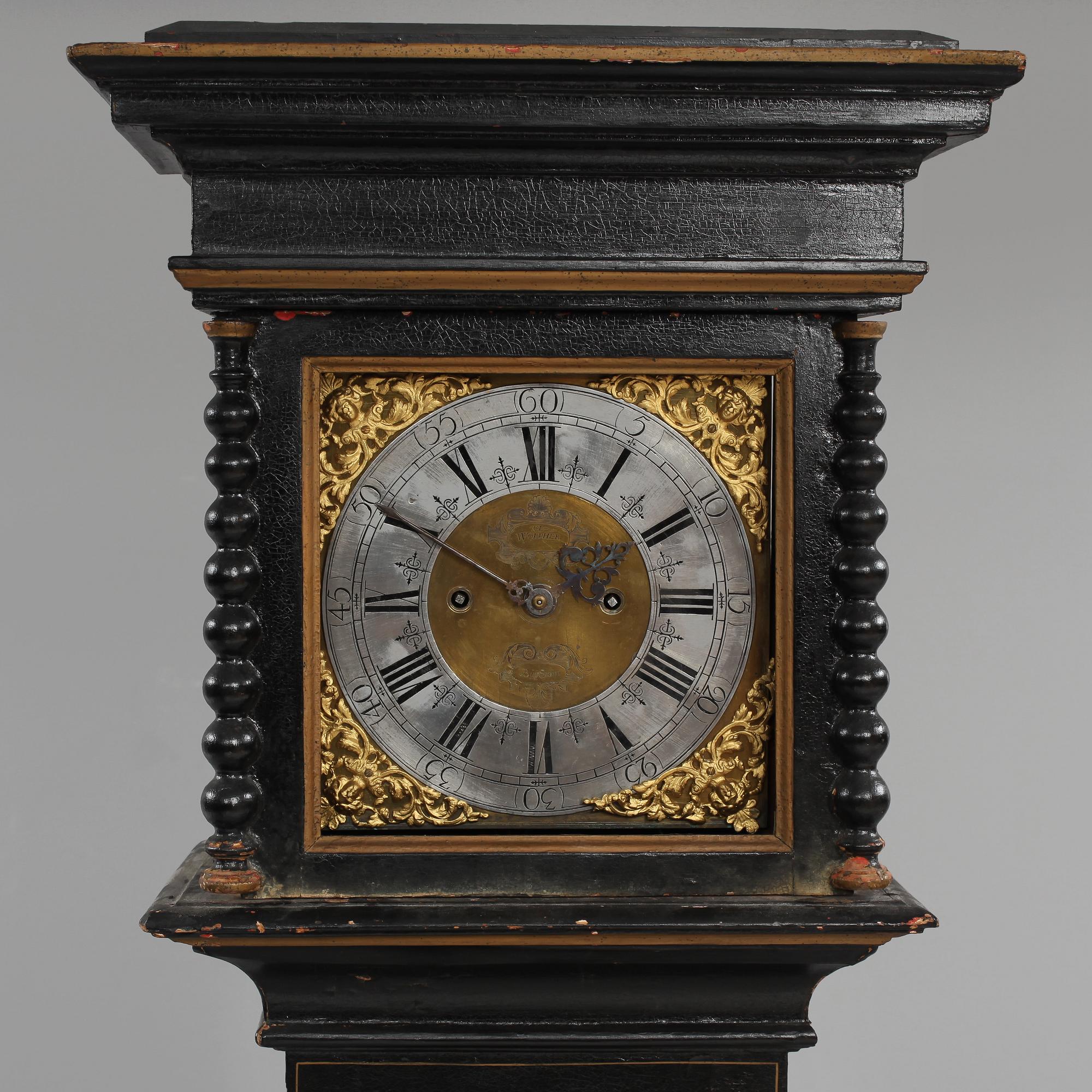 GOLVUR, urtavlan signerad Claes Wolpher, 1700-tal.