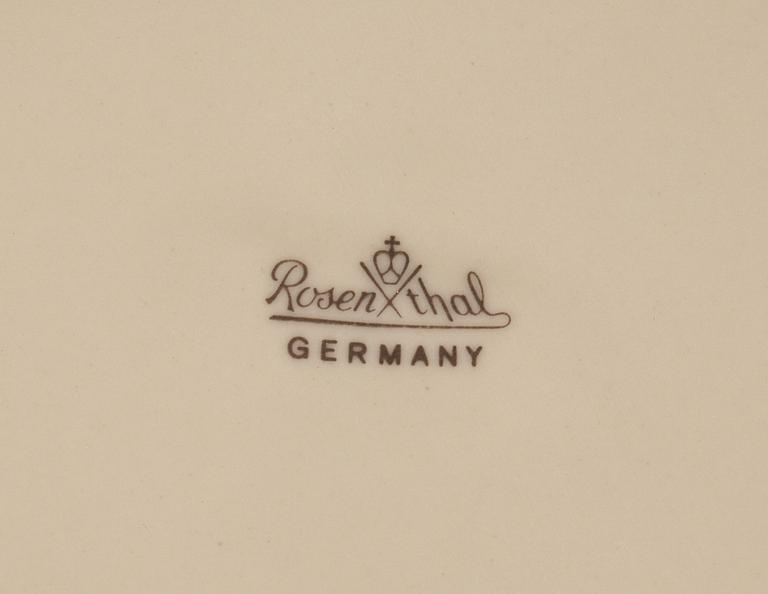 SERVISDELAR, 43 delar, porslin. "Flash One" Dorothy Hafner, Rosenthal.