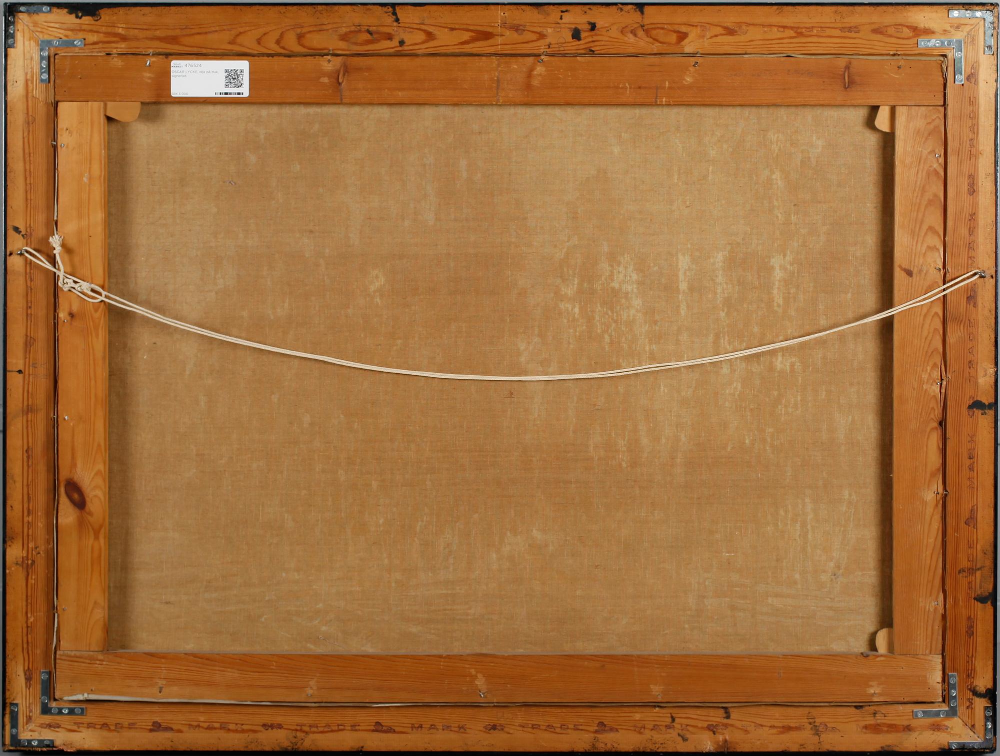 OSCAR LYCKE, olja på duk, signerad.