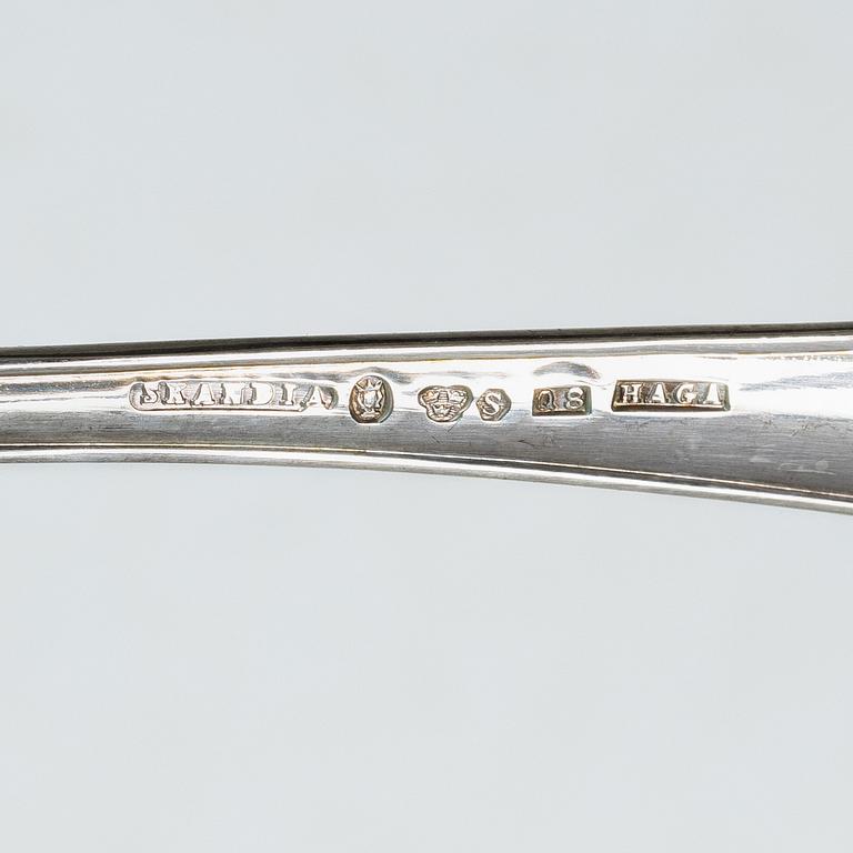 Cutlery, 12 pieces, silver, “Haga”, Skandia Silver-& Nysilver Ab, Stockholm, 1938–1942.