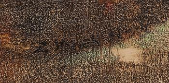 ZDISLAW STANEK, blandteknik på duk, signerad a tergo samt daterad 1961.