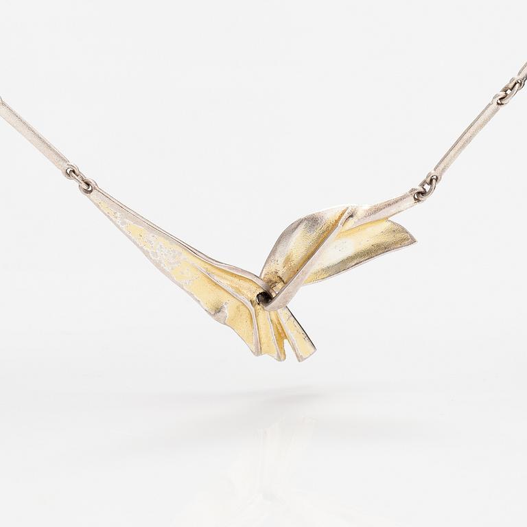 Zoltan Popovits, A sterling silver necklace "Tango". Lapponia 1992.