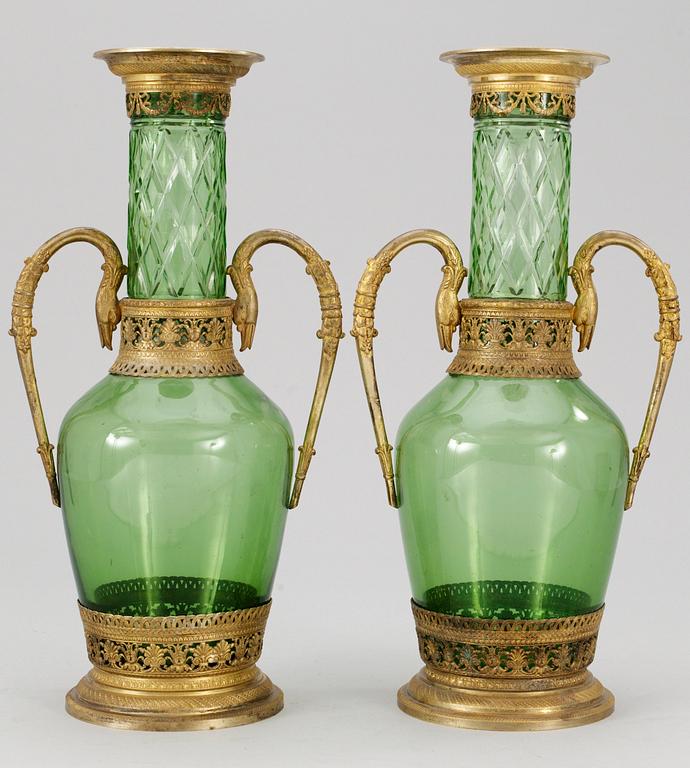 KARAFFER, ett par. Empirestil. 1900-tal.