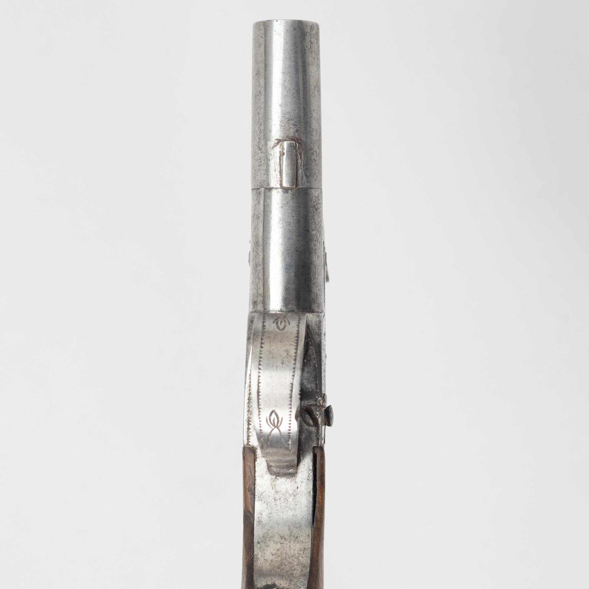Flintlock pistol, early 19th century.