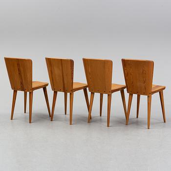 Four pine chairs by Göran Malmvall, second half of the 20th Century.