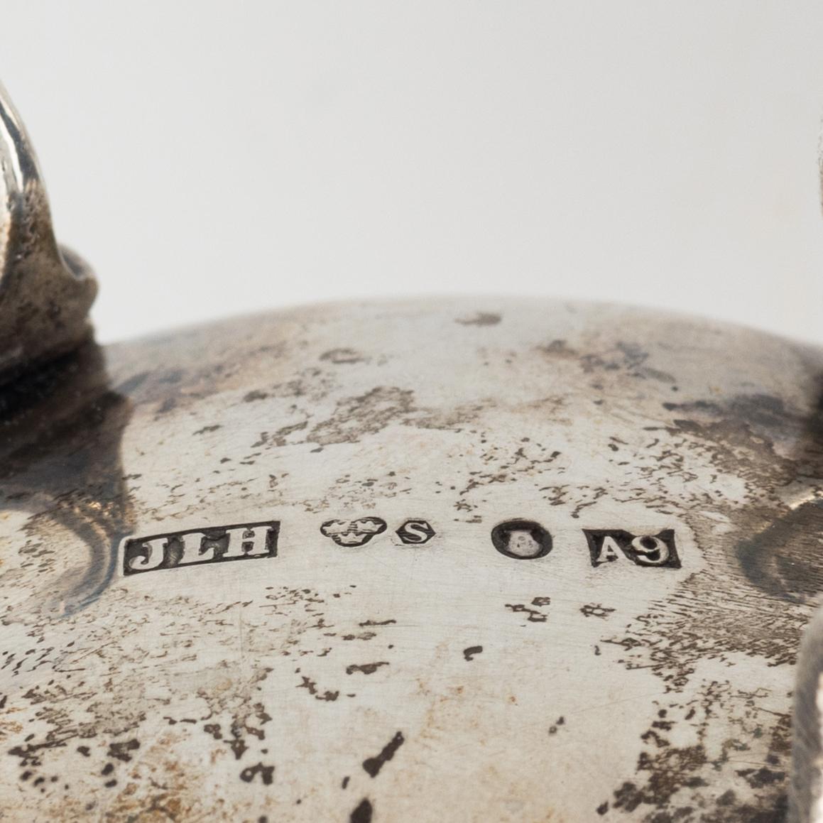 A three piece silver coffee set by Hultman A/B J L, Stockholm.