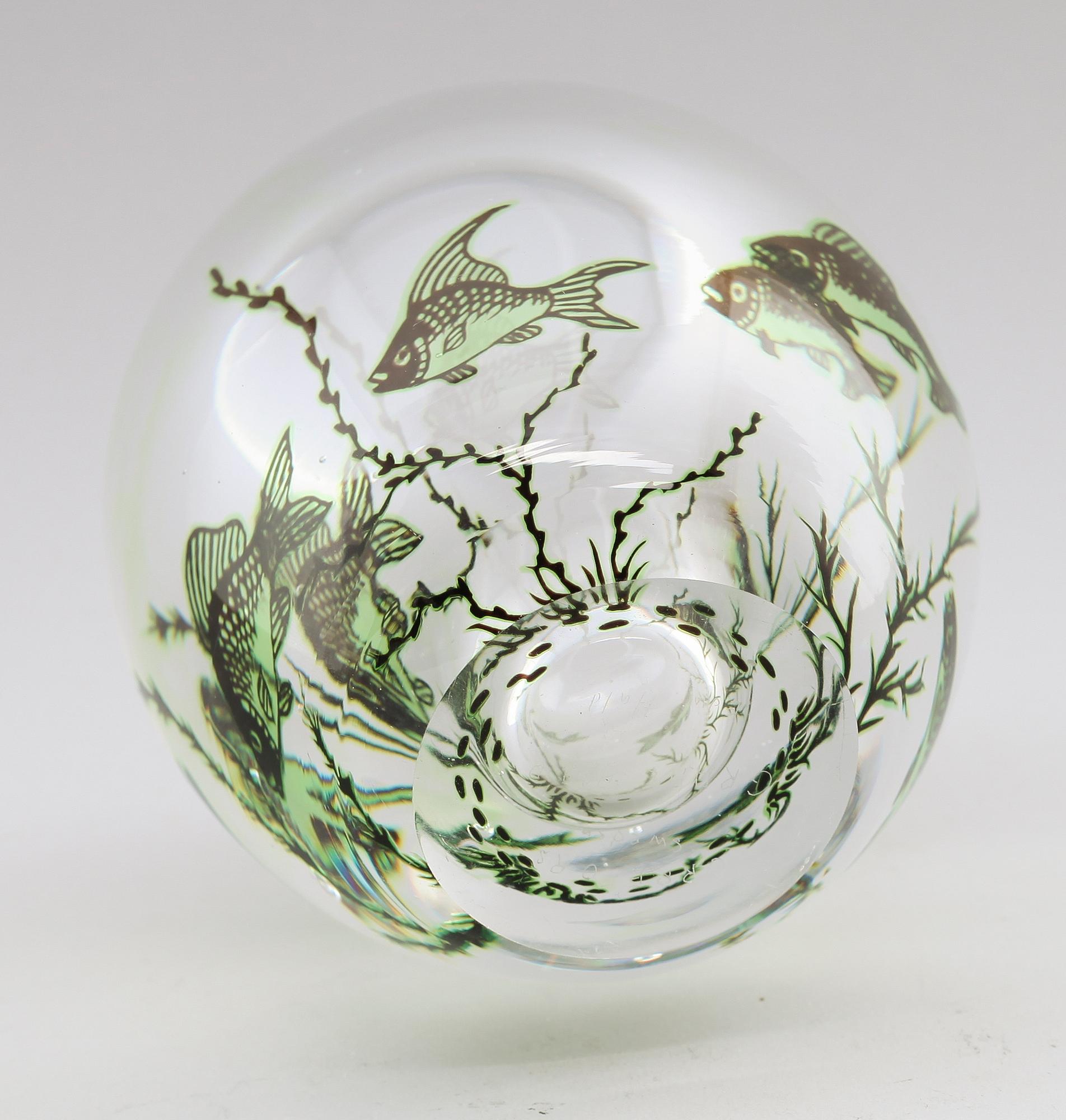 VAS, glas, Edward Hald, Graal 422, Orrefors, signerad.