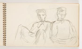 Lotte Laserstein, 4 skissböcker med blyertsteckningar.