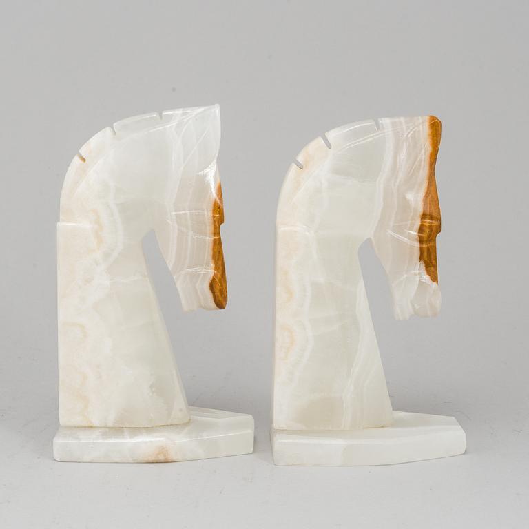 A pair of stone book ends.
