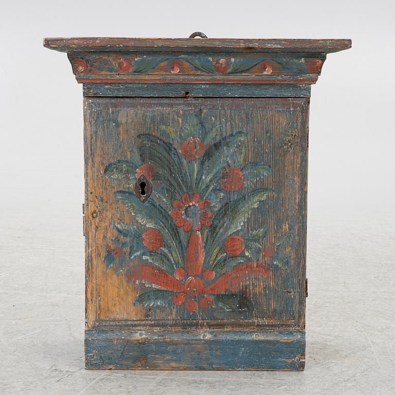 Hanging cabinet, folk art, 19th century.