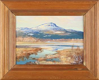 NILS OLZON, olja på pannå, signerad.