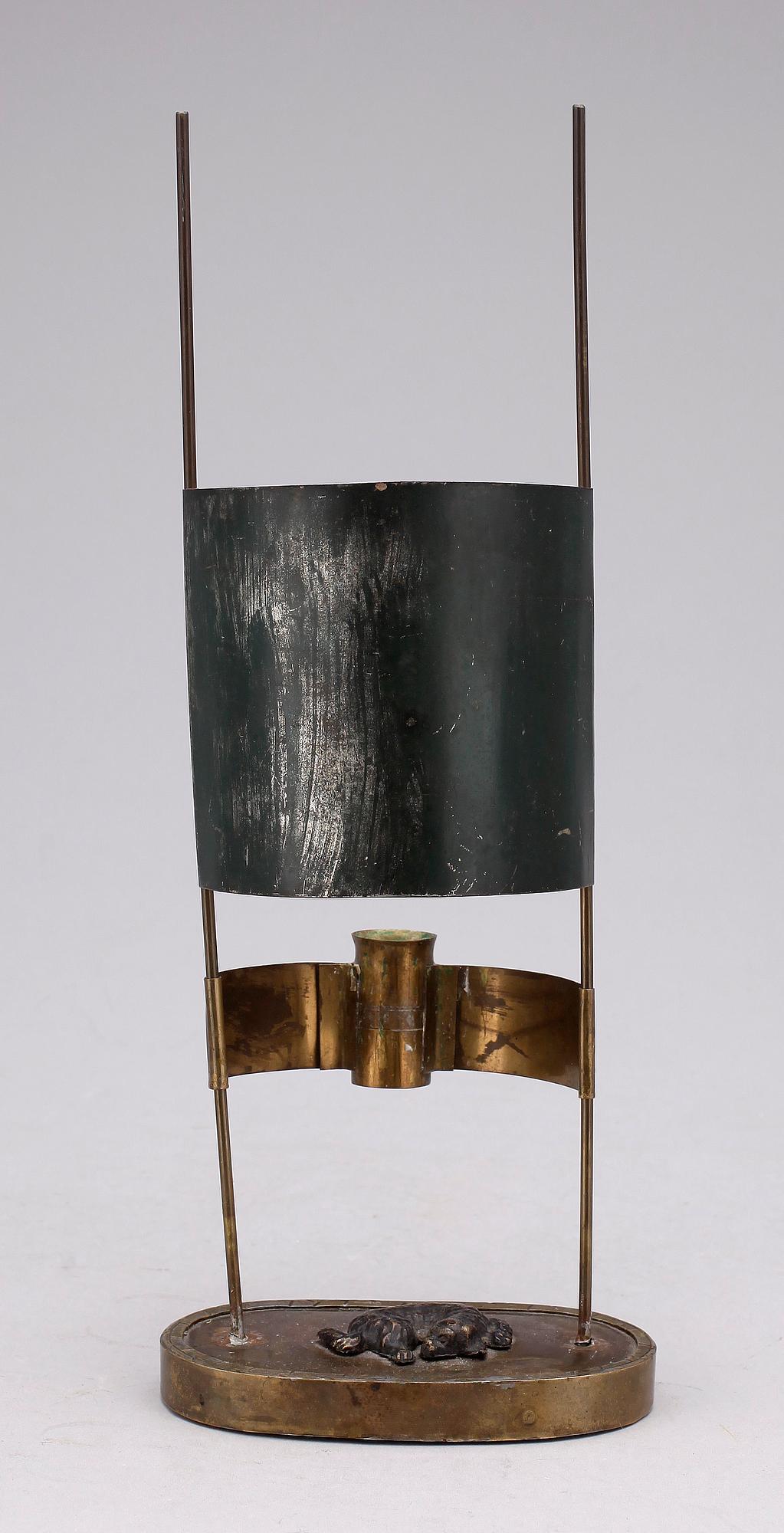 LÄSLAMPA, mässing, sengustaviansk, 1800-talets början.