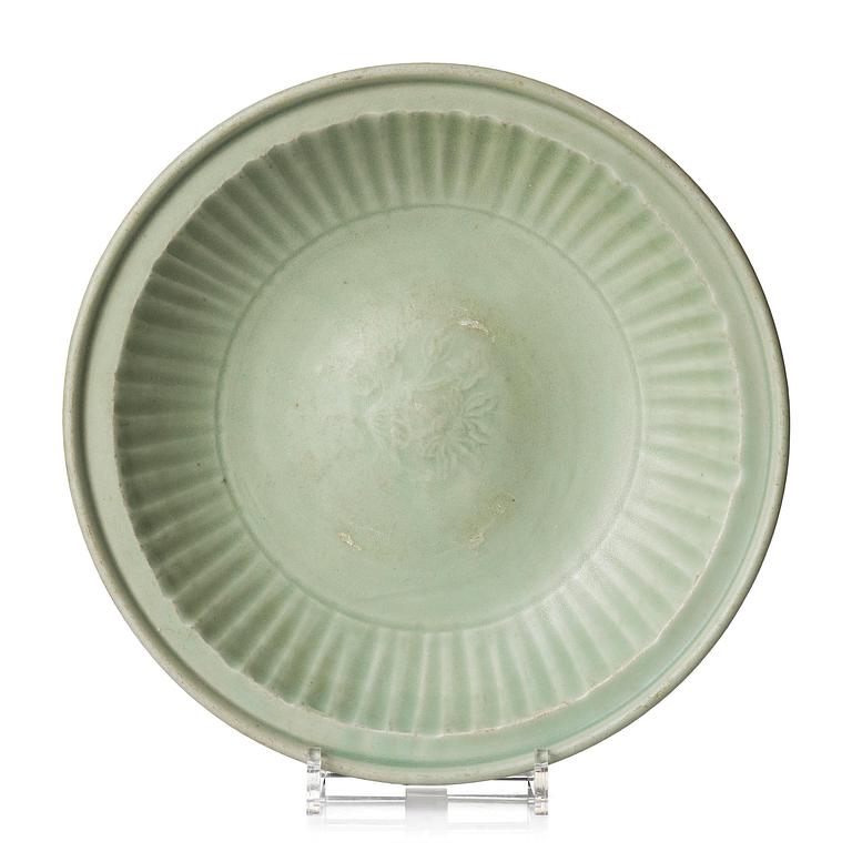 A Celadon dish, Ming dynasty (1368-1644).