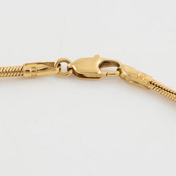 Necklace and bracelet, 18K gold.