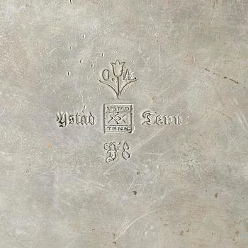 Oscar Antonsson, a "Hästbetvingaren" (Tamer of Horses) pewter box, Ystad-Metall, Sweden, 1932.