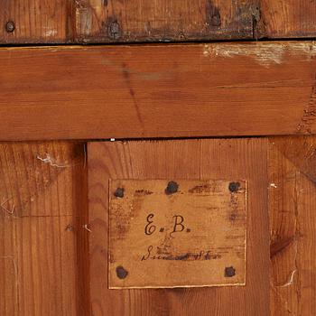 A book cabinet, around 1900.