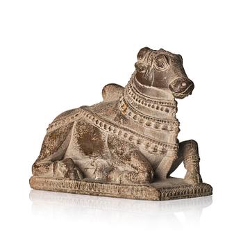 916. A lime stone sculpture of the bull Nandi, India, 18th/19th century or older.
