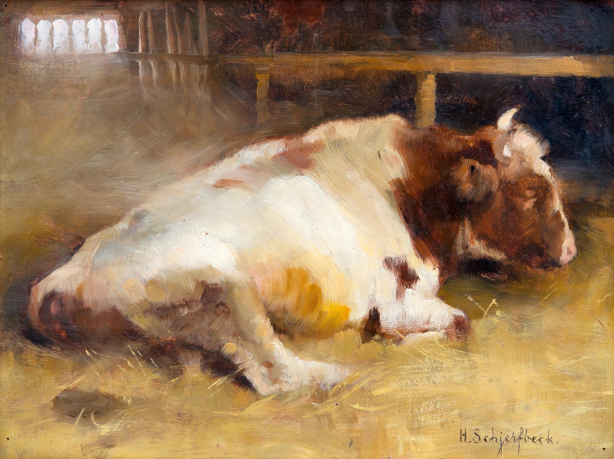 Helene Schjerfbeck, RESTING YOUNG BULL.
