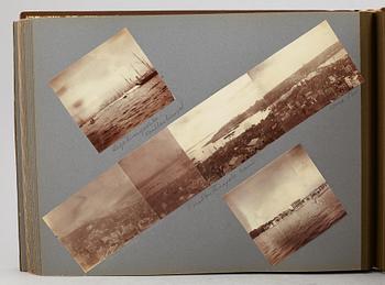 FOTOALBUM,   MEDELHAVSKRYSSNING 1905-06 MED KORVETTEN FREJA.