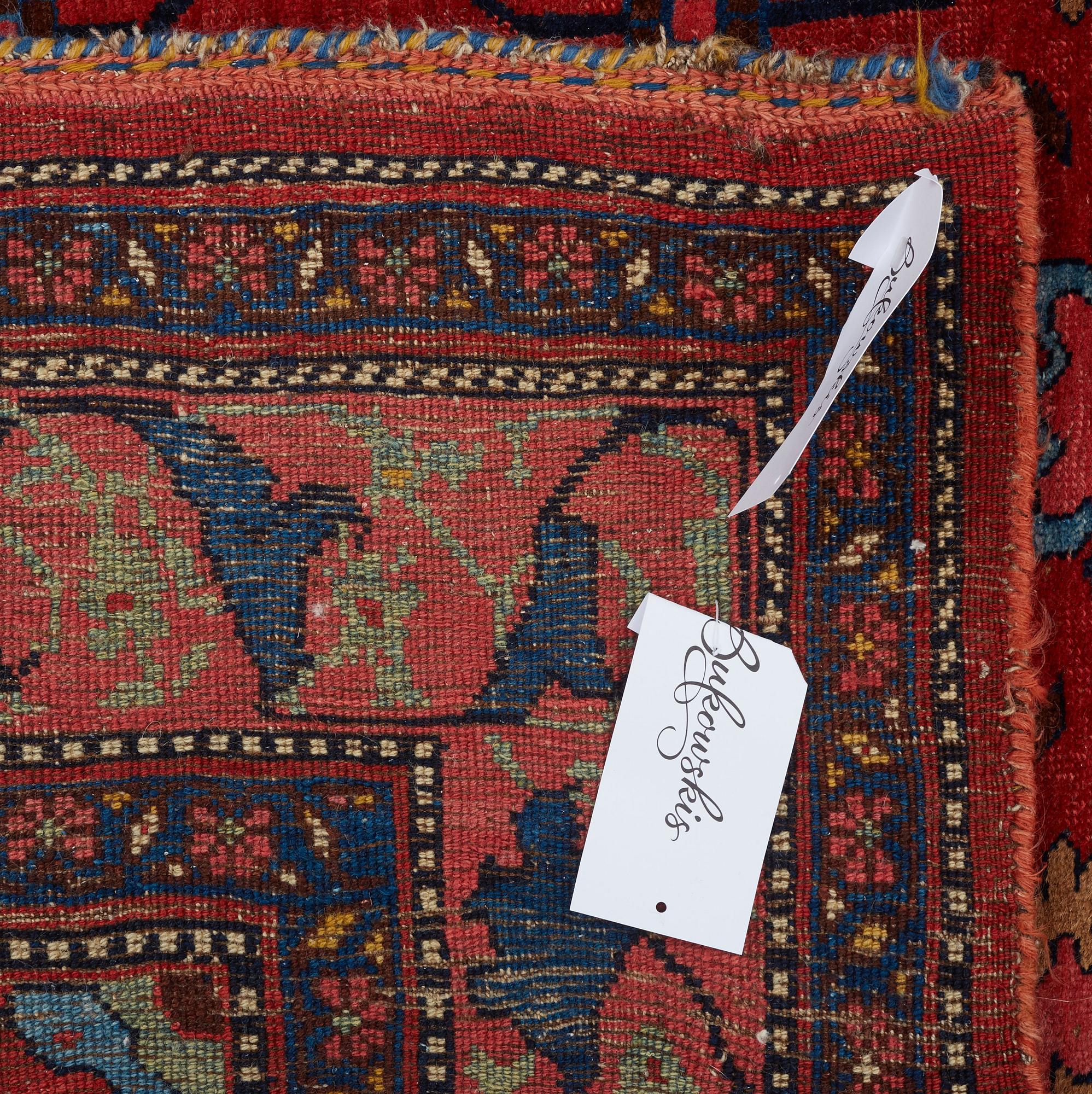 MATTA, semiantik Bidjar, ca 203 x 144,5 cm (samt kortsidorna med 2,5 respektive 3 cm slätväv).