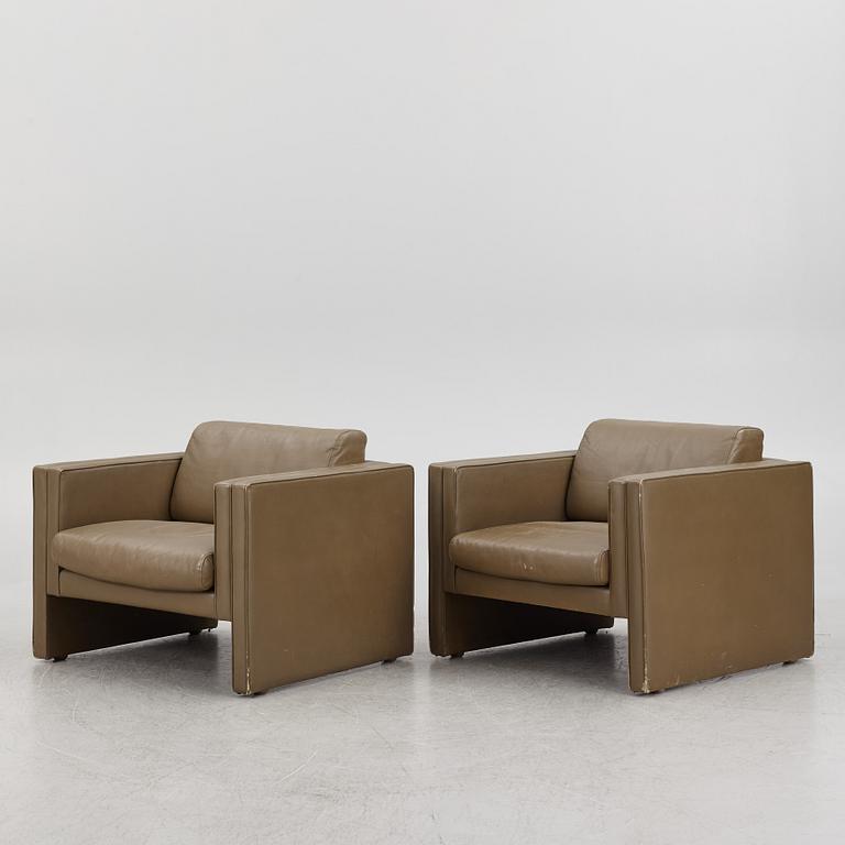 Jürgen Lange, fåtöljer, ett par, "Studio", Walter Knoll, Tyskland.