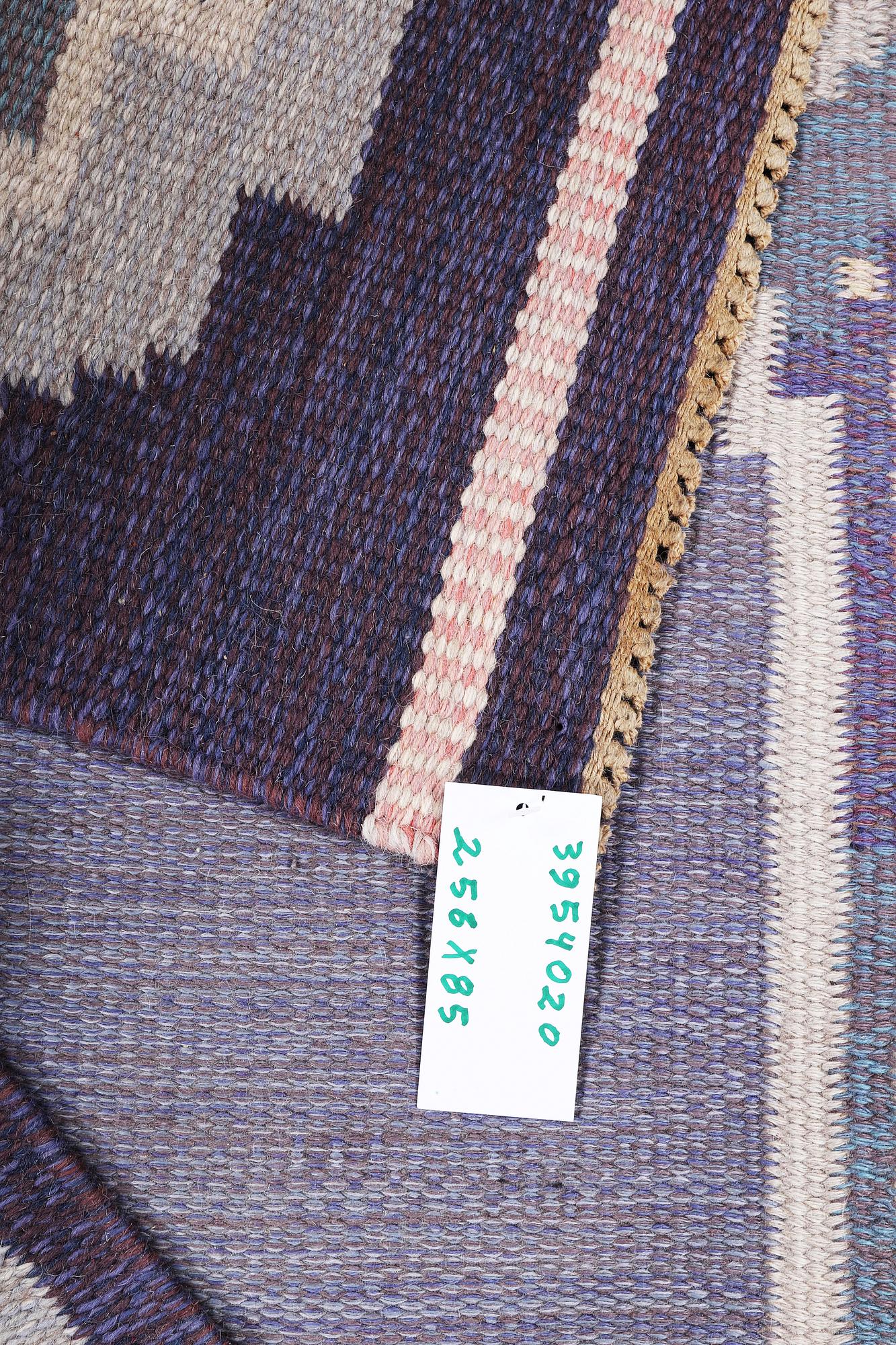 Anna-Johanna Ångström, a flat weave runner carpet, signed Å, Sweden, c. 256 x 85 cm.
