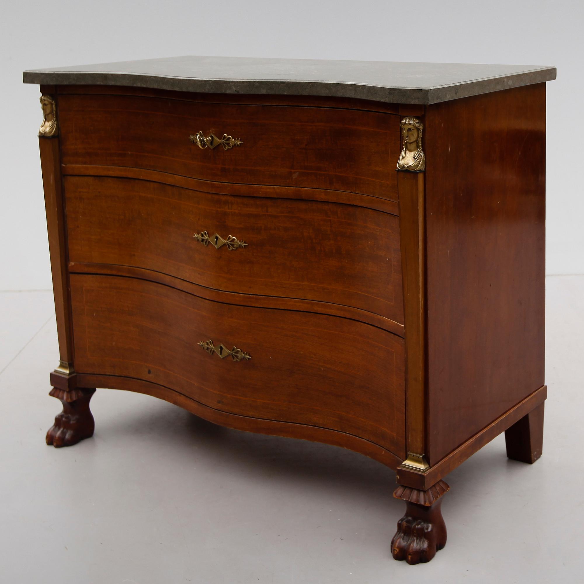 BYRÅ, empirestil, Johan Carlsson, Tullhuset i Stockholm, 1920-/30-tal.