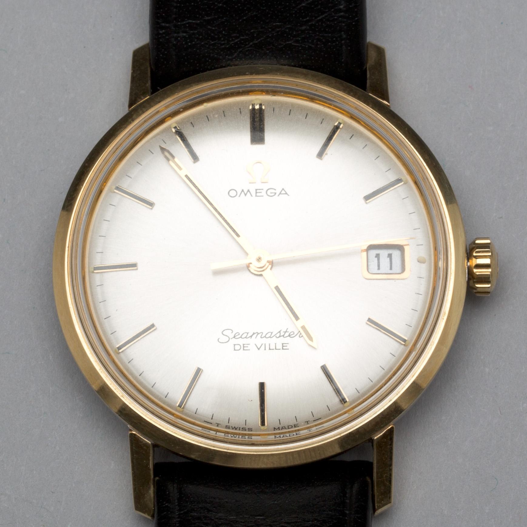 ARMBANDSUR, guld på stål, Omega Seamaster De Ville.