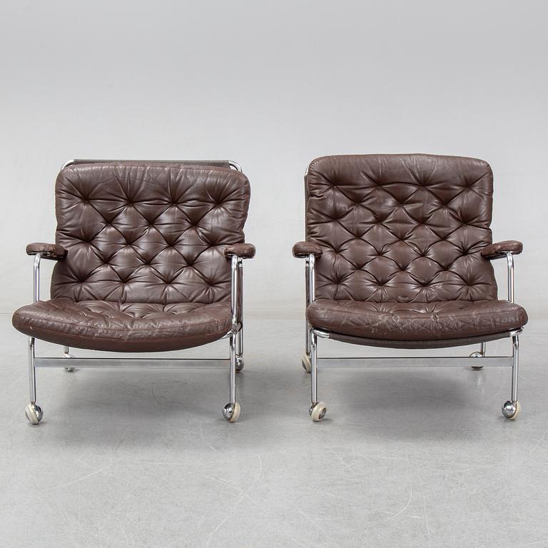 Bruno Mathsson, fåtöljer ett par, Karin 73, Dux, 1900-talets andra hälft.