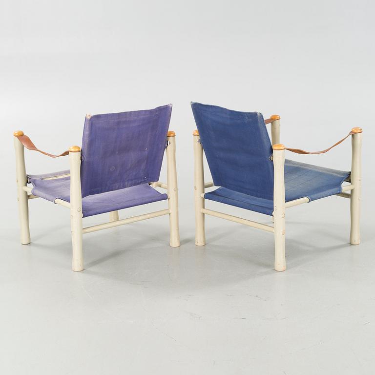 A pair of safari chairs by Elias Svedberg for NK, second half of the 20th century.