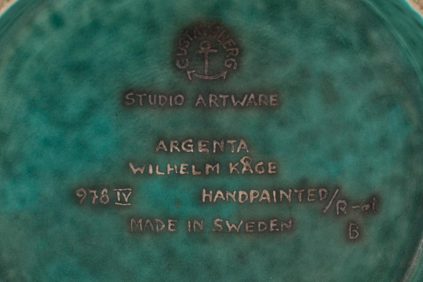 VAS, stengods, "Argenta", Wilhelm Kåge, Gustavsberg.