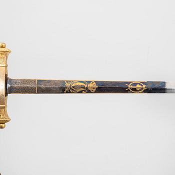 Official's sword, Swedish, 19th century,with scabbard.