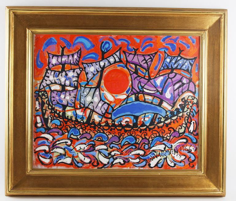 UNO VALLMAN, olja på duk, sign o dat 1966.