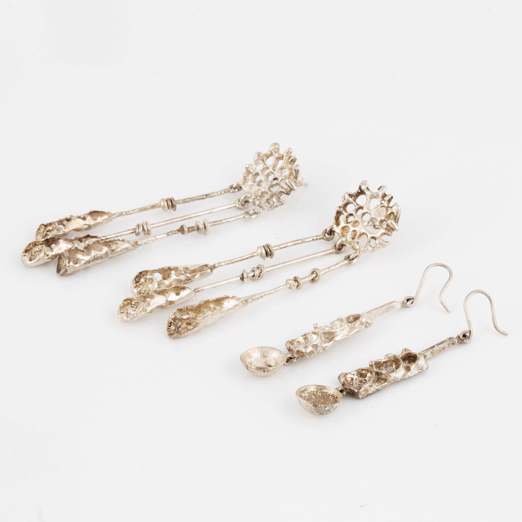A pair of earrings, Juhls, sterlingsilver.