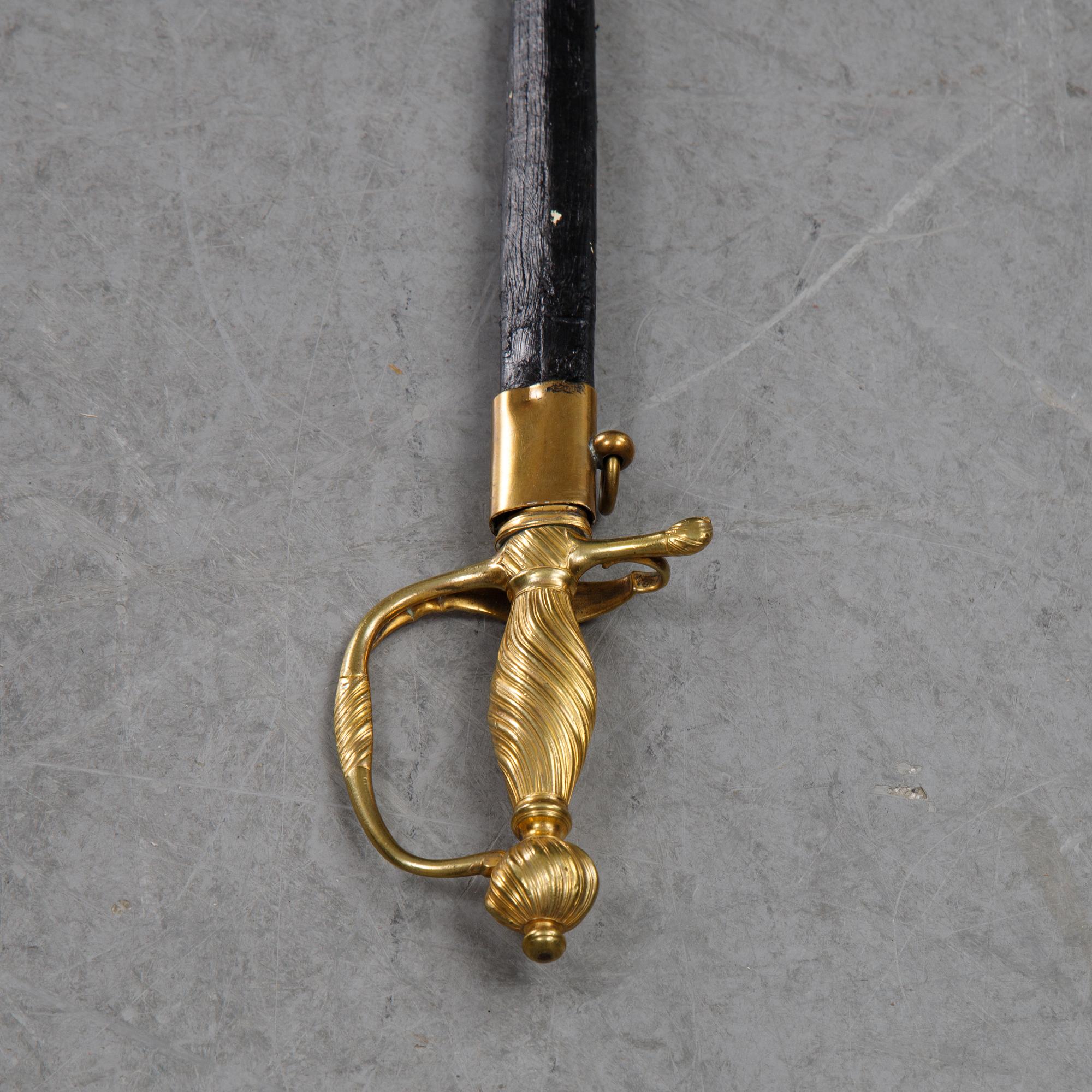 A composite smallsword with scabbard, 19th Century.