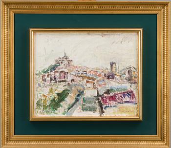 TAISTO AHTOLA, olja på pannå, signerad och daterad -74.