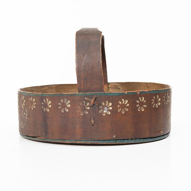 Korg, allmoge, svepteknik, 1800-tal.