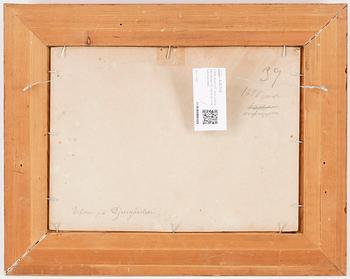 CARL AUGUST FAHLGREN, olja på pannå, signerad och daterad 1868.