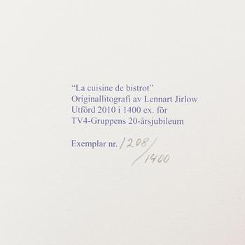 LENNART JIRLOW, "La cuisine de bistrot", litografi, signerad och numrerad 1208/1400.