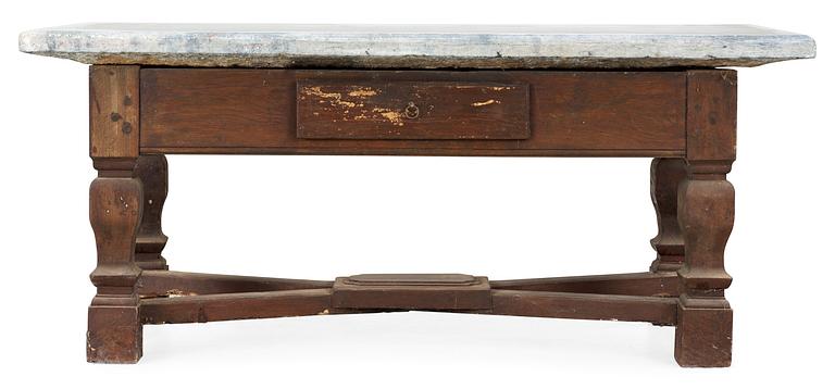 A Swedish 19th century stone top table.