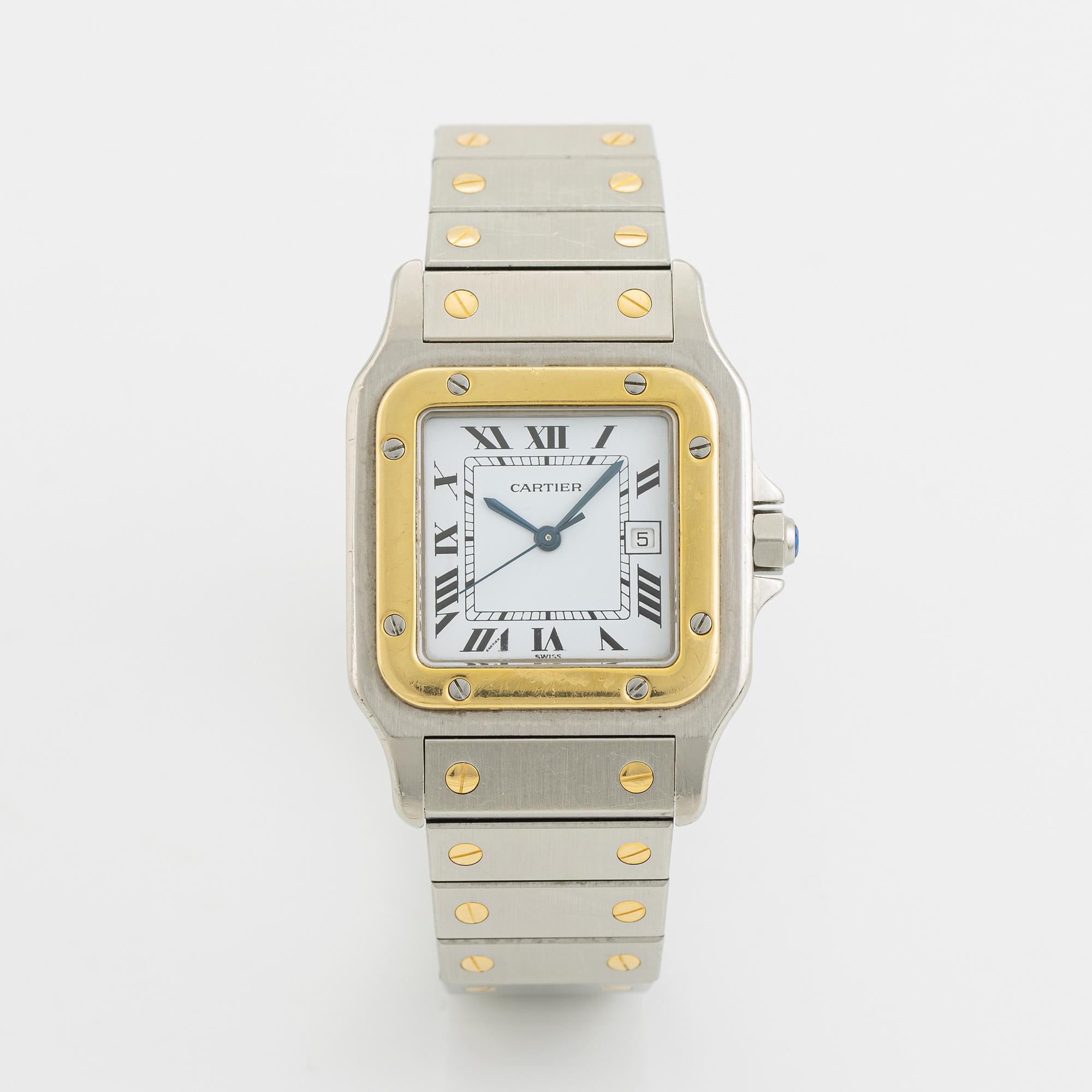 Cartier, Santos Carrée, wristwatch, 29 x 29 (41) mm.