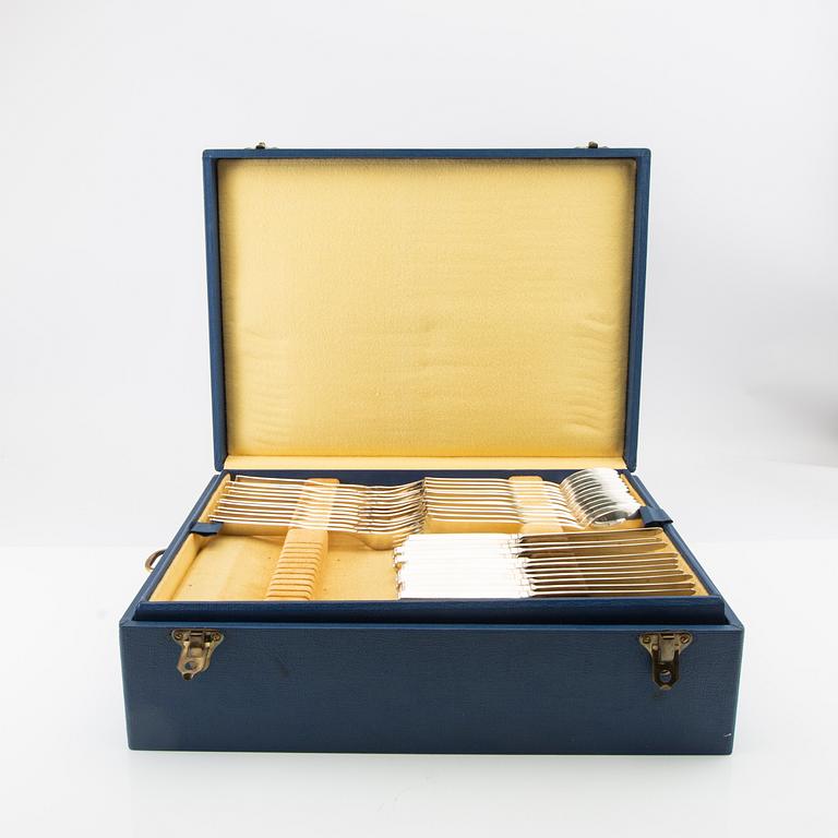 Erik Flemming, cutlery approx. 99 dlr "Flavia" silver Skellefteå 1950s,.