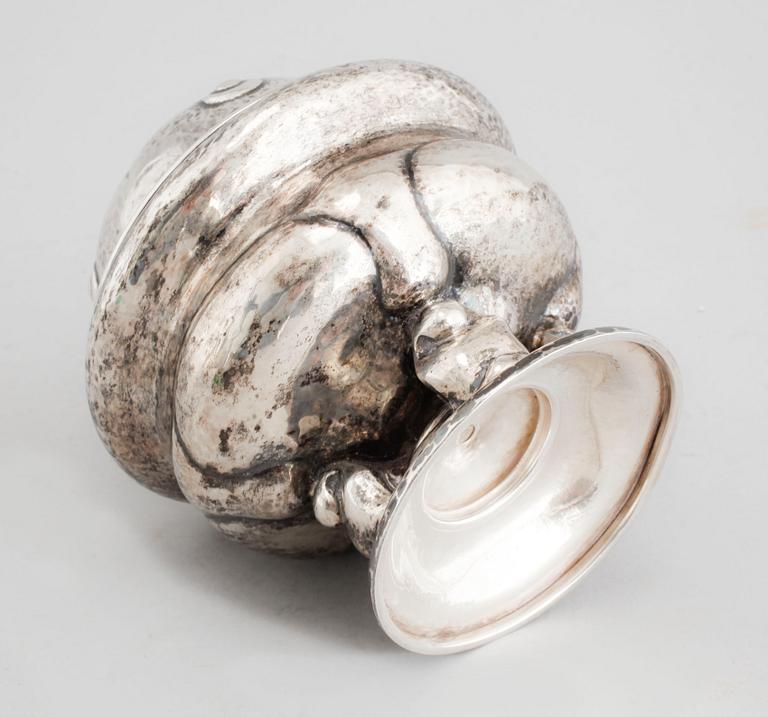 A silver sugar bowl, assay master Christian F Heise in Copenhagen, 1918, weigth 495 g.