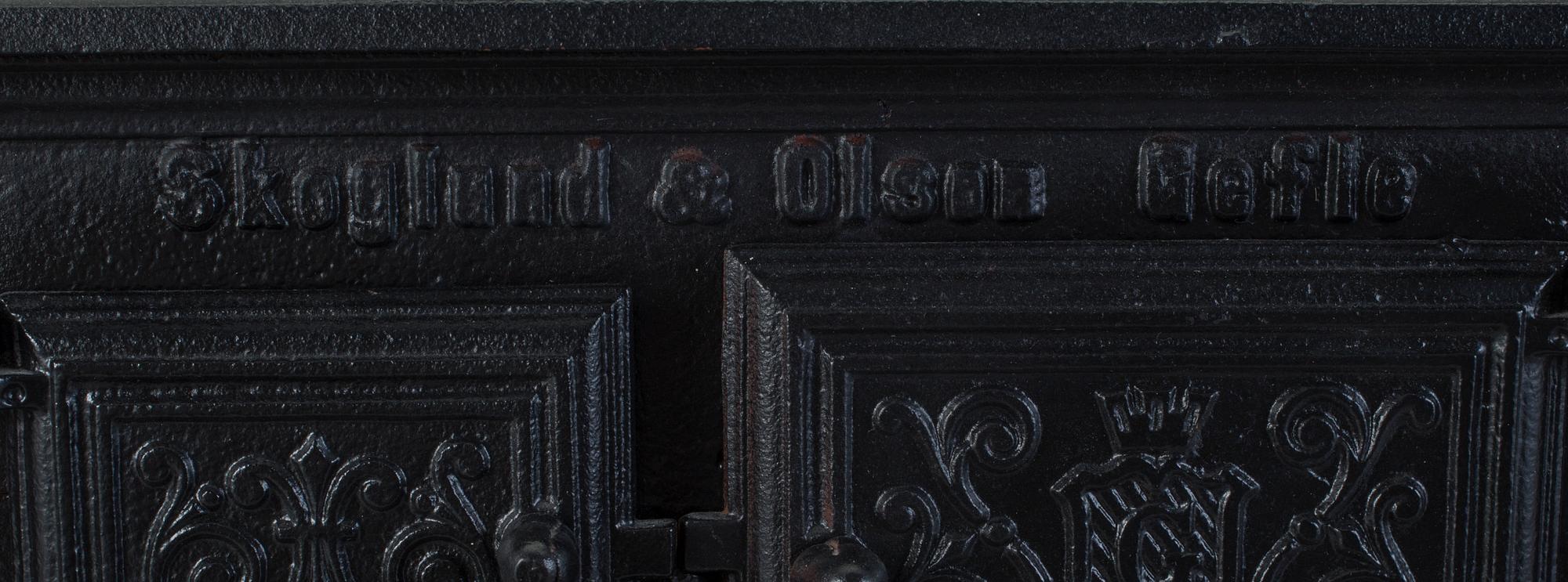 LEKSAKSSPIS, gjutjärn, Skoglund & Olson, Gefle, 1800/1900-tal.
