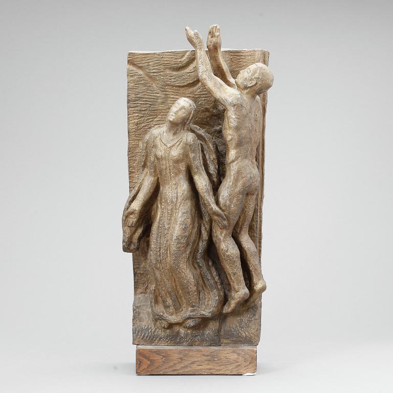 JOHN LUNDQVIST, bronsskulptur, signerad John Lundqvist. Gjutarstämplar E. Pettersson Fud.