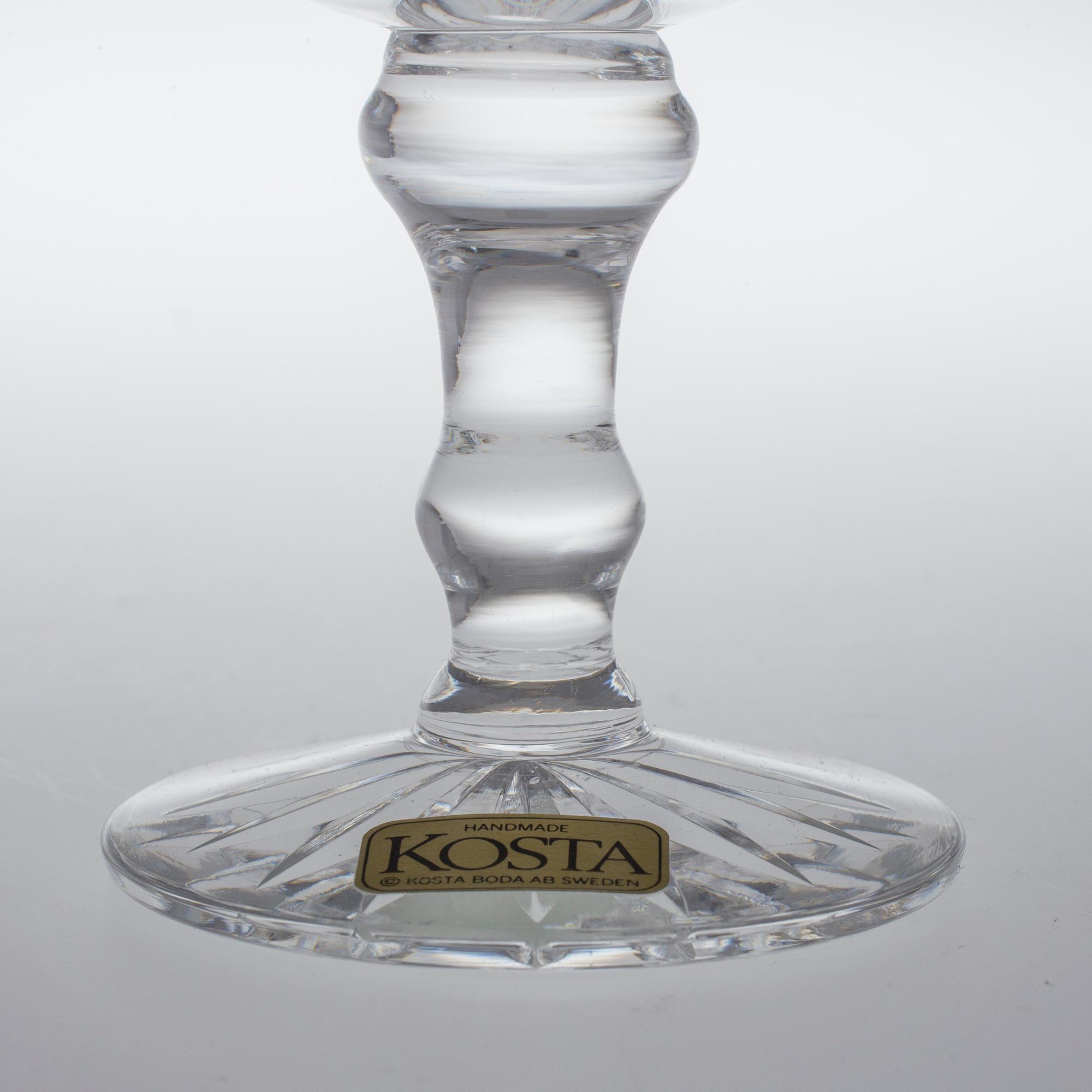 LIKÖRGLAS, 12 stycken, "Elvira Madigan", Kosta.