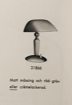 Bertil Brisborg, bords/vägglampa, modell "31866", Nordiska Kompaniet, 1940-50-tal.